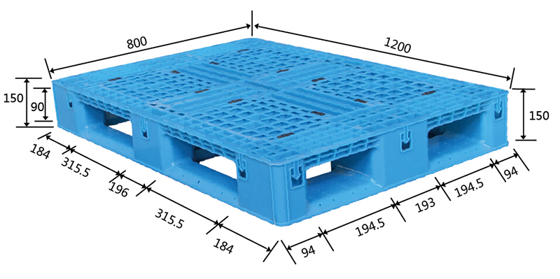 1280田字網(wǎng)格塑料托盤
