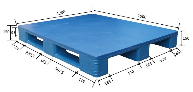 1210川字平板塑料托盤